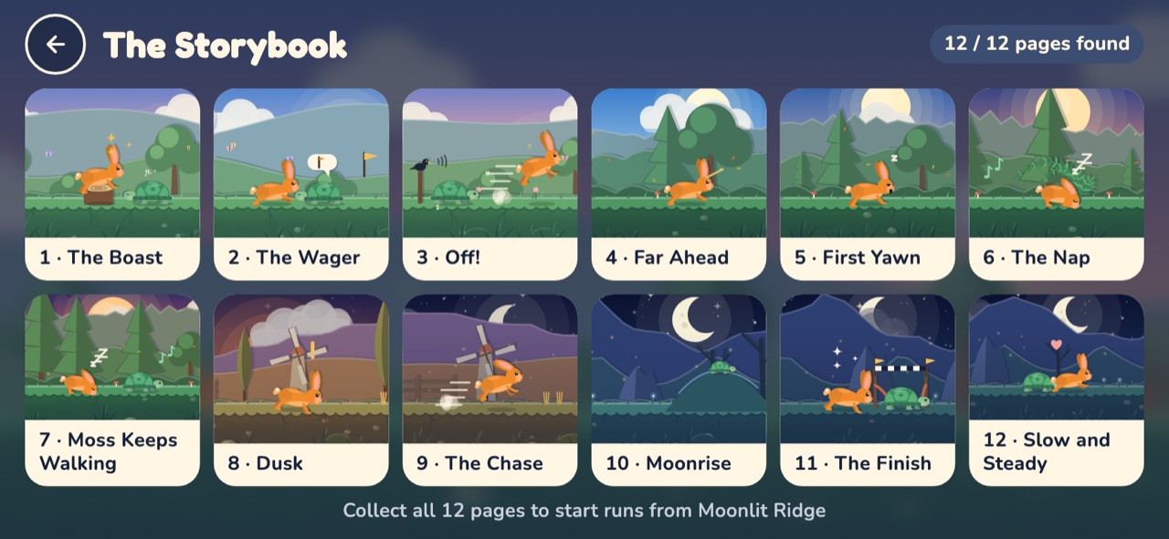 The storybook with twelve illustrated pages